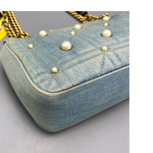 Gucci Small GG Marmont Denim Blue