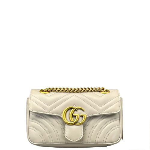 Gucci Matelasse Mini GG Marmont Calfskin Grey