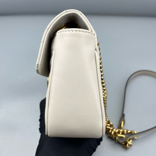 Gucci Matelasse Mini GG Marmont Calfskin Grey