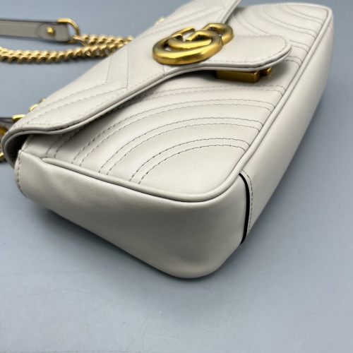Gucci Matelasse Mini GG Marmont Calfskin Grey