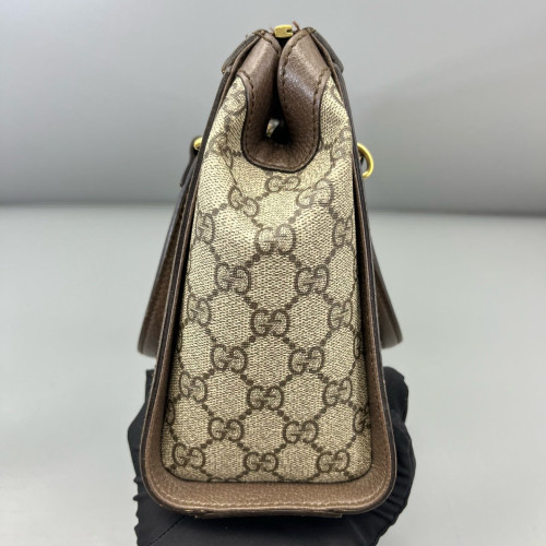 Gucci Web Ophidia Tote Bag GG Supreme Monogram Beige Ebony