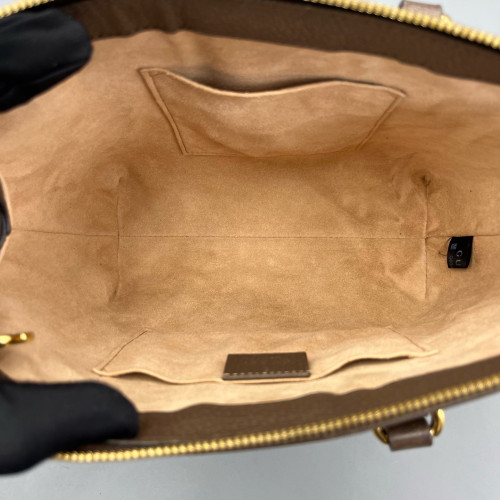 Gucci Web Ophidia Tote Bag GG Supreme Monogram Beige Ebony