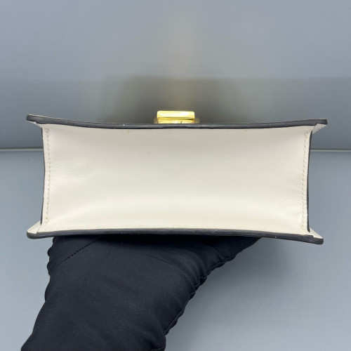 Gucci Mini Sylvie Shoulder Bag Calfskin White