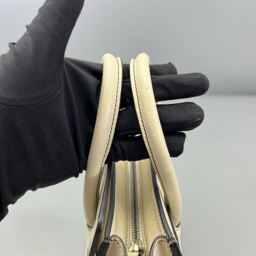 Celine Nano Luggage Calfskin White