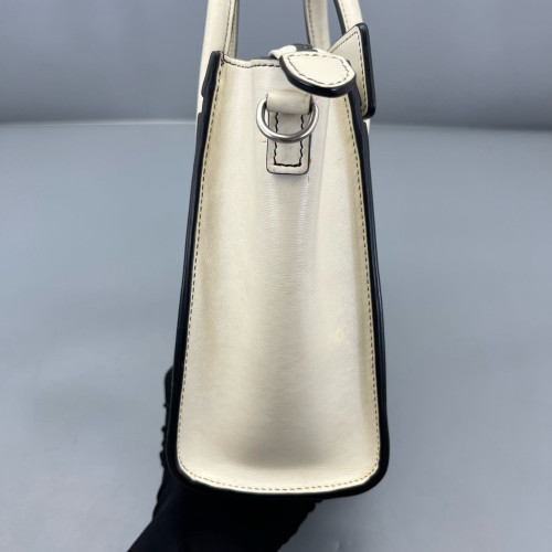 Celine Nano Luggage Calfskin White