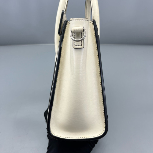 Celine Nano Luggage Calfskin White
