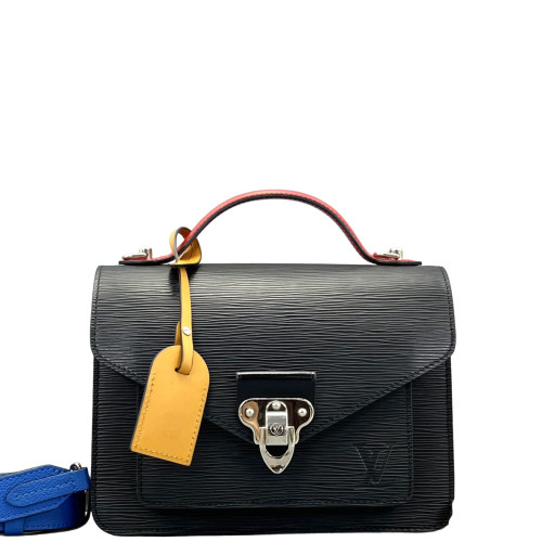 Louis Vuitton Monceau 26 Epi Black Yellow Red