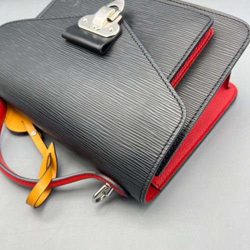 Louis Vuitton Monceau 26 Epi Black Yellow Red