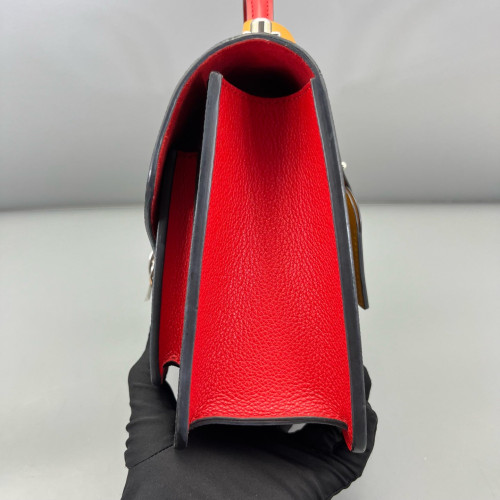 Louis Vuitton Monceau 26 Epi Black Yellow Red