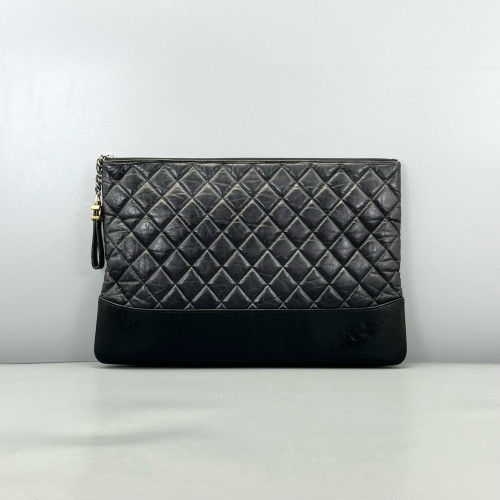 Chanel Quilted Clutch Calfskin Black