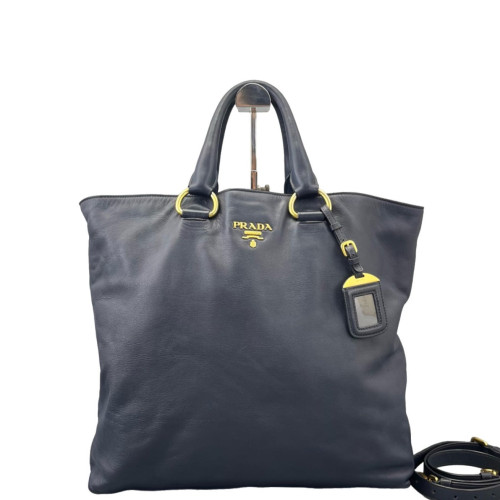 Prada Tote Bag Calfskin Blue Prada Tote Bag Calfskin Blue