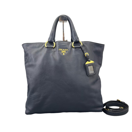 Prada Tote Bag Calfskin Blue Prada Tote Bag Calfskin Blue