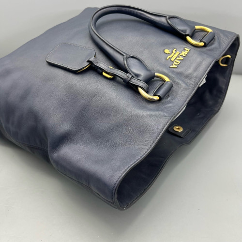 Prada Tote Bag Calfskin Blue Prada Tote Bag Calfskin Blue