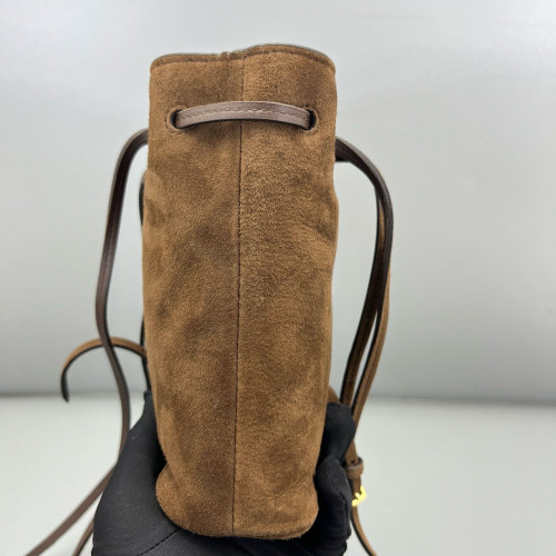Miu Miu Bucket Suede Calfskin Brown