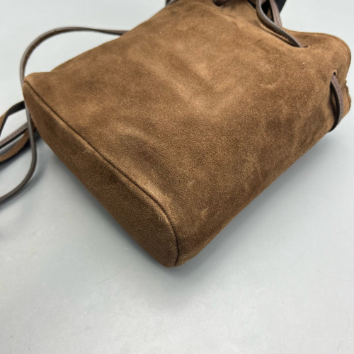 Miu Miu Bucket Suede Calfskin Brown