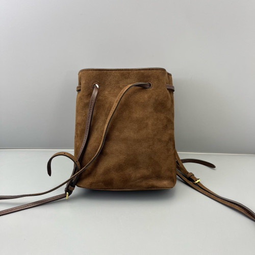 Miu Miu Bucket Suede Calfskin Brown