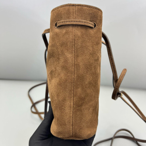 Miu Miu Bucket Suede Calfskin Brown