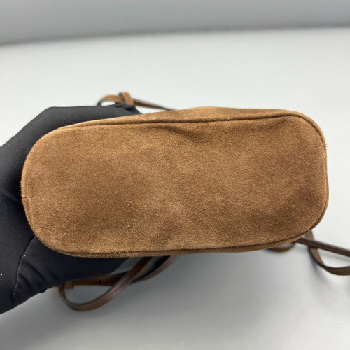 Miu Miu Bucket Suede Calfskin Brown