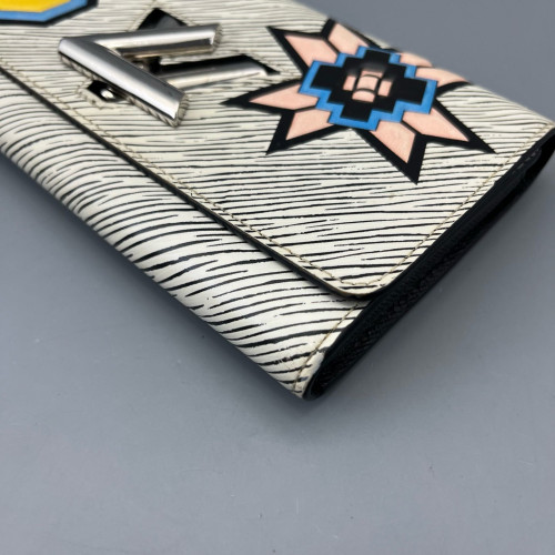 Louis Vuitton Twist Wallet Epi Black White Louis Vuitton Twist Wallet Epi Black White
