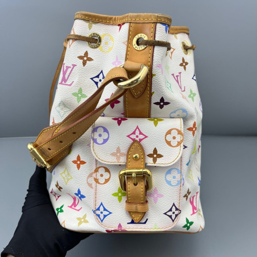 Louis Vuitton Petit Noe Monogram Multicolor White