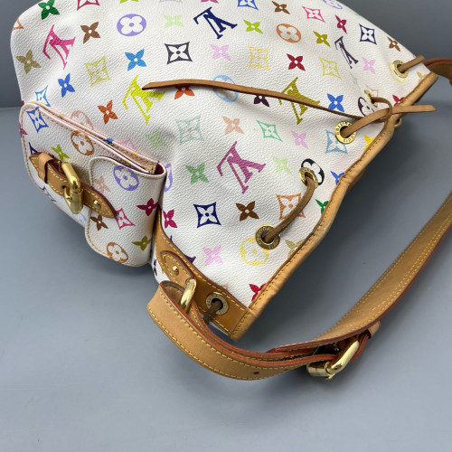 Louis Vuitton Petit Noe Monogram Multicolor White