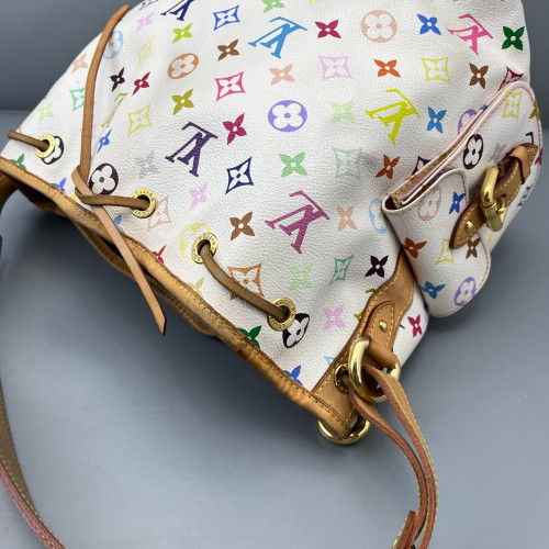 Louis Vuitton Petit Noe Monogram Multicolor White