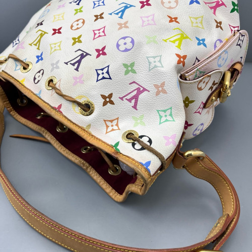 Louis Vuitton Petit Noe Monogram Multicolor White
