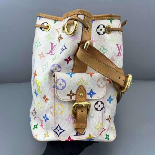 Louis Vuitton Petit Noe Monogram Multicolor White