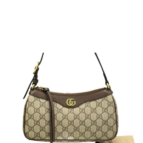 Gucci Small Ophidia Hobo GG Supreme Monogram Beige Ebony Beige Brown