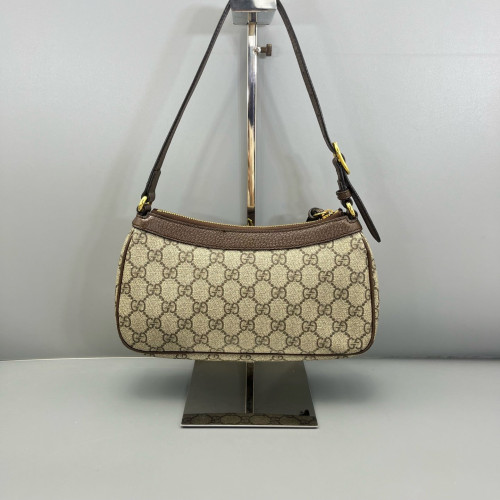 Gucci Small Ophidia Hobo GG Supreme Monogram Beige Ebony Beige Brown