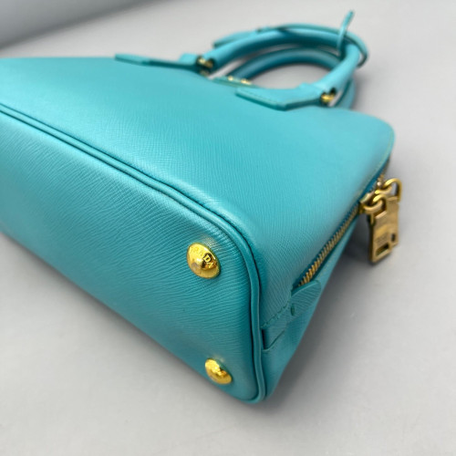 Prada Small Lux Open Promenade Saffiano Calfskin Blue