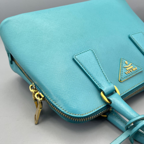 Prada Small Lux Open Promenade Saffiano Calfskin Blue