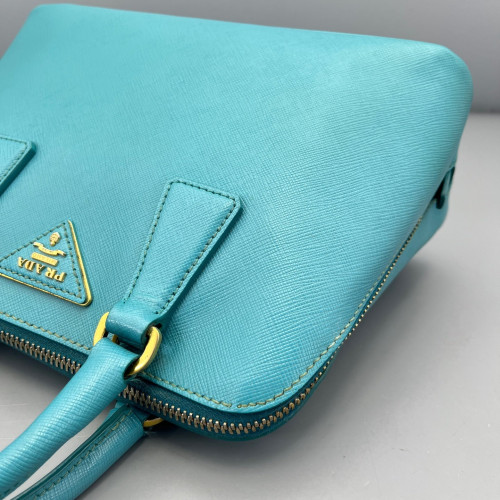 Prada Small Lux Open Promenade Saffiano Calfskin Blue
