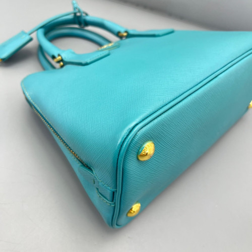 Prada Small Lux Open Promenade Saffiano Calfskin Blue