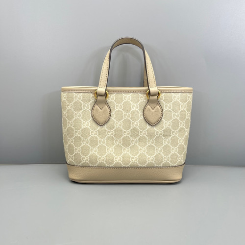 Gucci Tote Bag GG Supreme Monogram Beige Mystic White