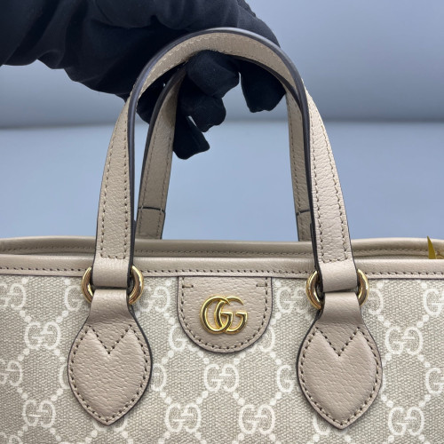 Gucci Tote Bag GG Supreme Monogram Beige Mystic White