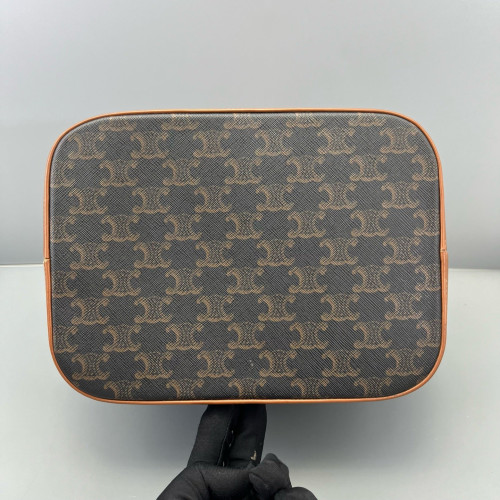 Celine Triomphe Bucket Bag Mediun Triomphe Tan Black Celine Triomphe Bucket Bag Mediun Triomphe Tan Black