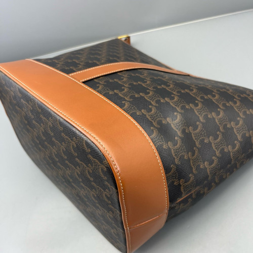 Celine Triomphe Bucket Bag Mediun Triomphe Tan Black Celine Triomphe Bucket Bag Mediun Triomphe Tan Black