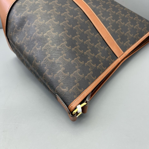 Celine Triomphe Bucket Bag Mediun Triomphe Tan Black Celine Triomphe Bucket Bag Mediun Triomphe Tan Black
