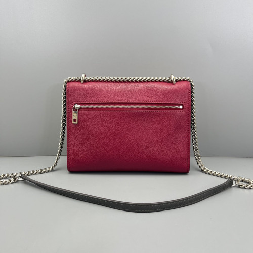 Louis Vuitton Mylockme Chain Bag BB Calfskin Burgundy White Black