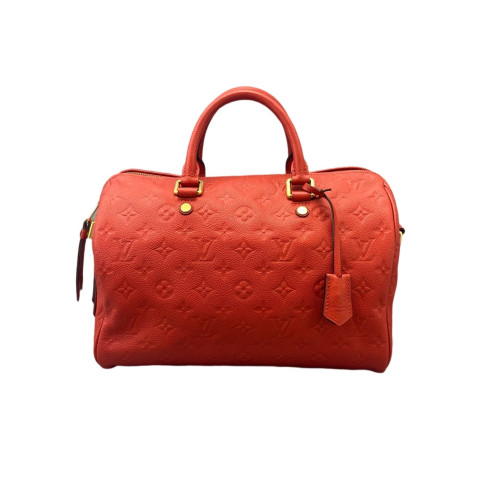 Louis Vuitton Speedy 30 Monogram Empreinte Red Orange Louis Vuitton Speedy 30 Monogram Empreinte Red Orange