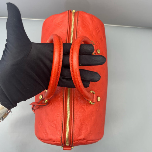 Louis Vuitton Speedy 30 Monogram Empreinte Red Orange Louis Vuitton Speedy 30 Monogram Empreinte Red Orange