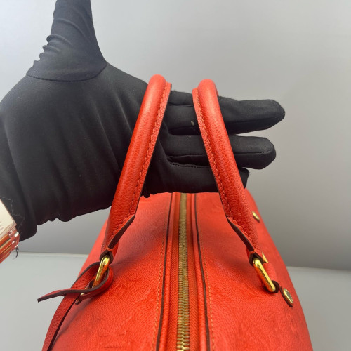 Louis Vuitton Speedy 30 Monogram Empreinte Red Orange Louis Vuitton Speedy 30 Monogram Empreinte Red Orange