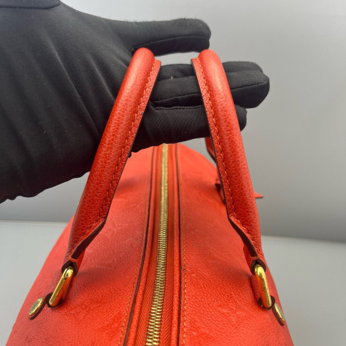 Louis Vuitton Speedy 30 Monogram Empreinte Red Orange Louis Vuitton Speedy 30 Monogram Empreinte Red Orange