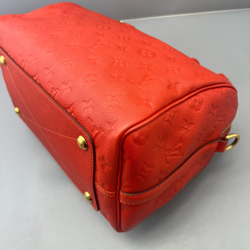 Louis Vuitton Speedy 30 Monogram Empreinte Red Orange Louis Vuitton Speedy 30 Monogram Empreinte Red Orange