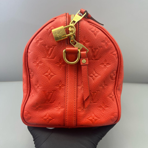 Louis Vuitton Speedy 30 Monogram Empreinte Red Orange Louis Vuitton Speedy 30 Monogram Empreinte Red Orange