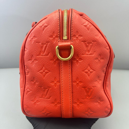 Louis Vuitton Speedy 30 Monogram Empreinte Red Orange Louis Vuitton Speedy 30 Monogram Empreinte Red Orange