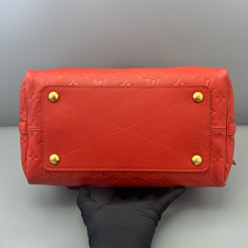 Louis Vuitton Speedy 30 Monogram Empreinte Red Orange Louis Vuitton Speedy 30 Monogram Empreinte Red Orange