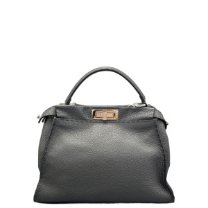 Fendi Peekaboo I See U Medium Grained Calfskin Grey