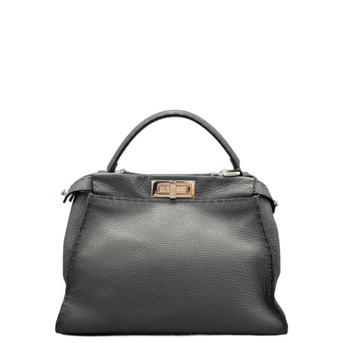 Fendi Peekaboo I See U Medium Grained Calfskin Grey